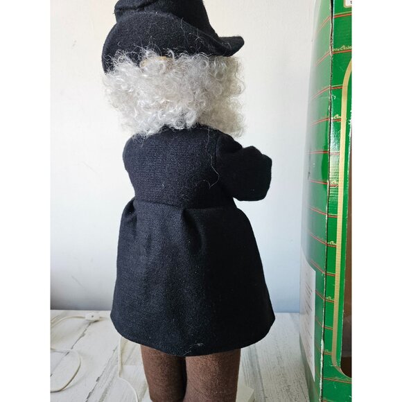 Enchanted forest scrooge vintage elf clock motionette Xmas decor 24-in - Picture 11 of 11